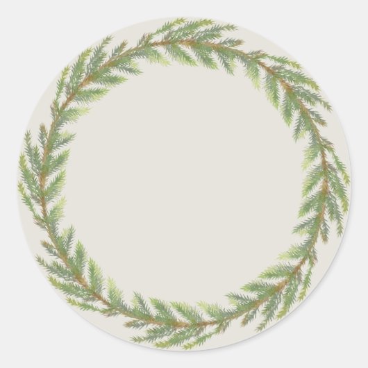 Kerst Rustieke Zelfgemaakte Blank Mason Pot Gesche Ronde Sticker (Voorkant)