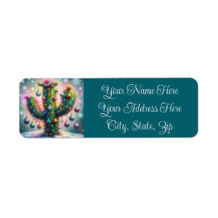 Kerst Saguaro Cactus grillige terugkeer adres Etiket
