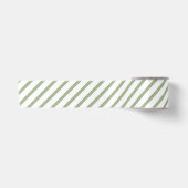 Kerst Salie Groen Witte Strepen Patroon Lint (Voorkant)