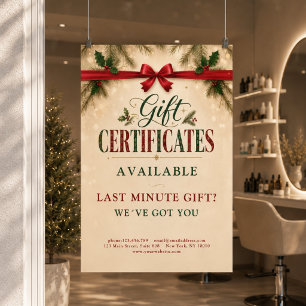 Kerst Salon Cadeaubon Promotie Poster