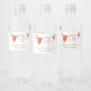 Kerst Santa Baby shower Waterfles Etiket