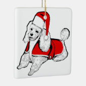 kerst santa claus poodle keramisch ornament (Rechts)