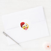 kerst santa claus winnaar emoji ronde sticker (Envelop)