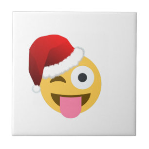 kerst santa claus winnaar emoji tegeltje