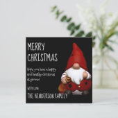 Kerst Santa Gnoom | Kerstvakantiekaart Feestdagenkaart (Staand voorkant)