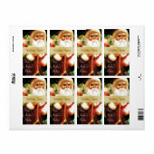 Kerst Santa Keuken Treat Baking Label (Full Sheet)