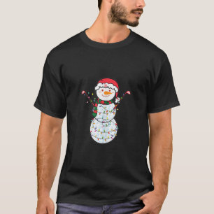 Kerst Santa Sneeuwman Golfbal Pet Licht Xmas G T-shirt