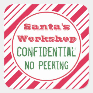 Kerst Santa's Workshop Gift Labels Stickers