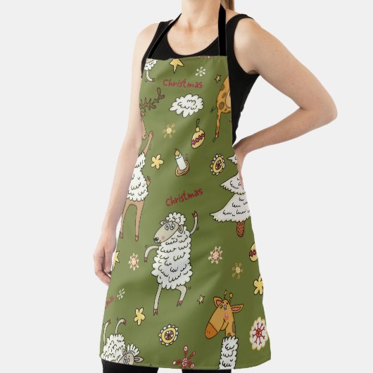 Kerst Schaap: Dierlijke Illustratie. Schort (Insitu)