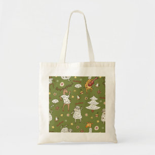 Kerst Schaap: Dierlijke Illustratie. Tote Bag