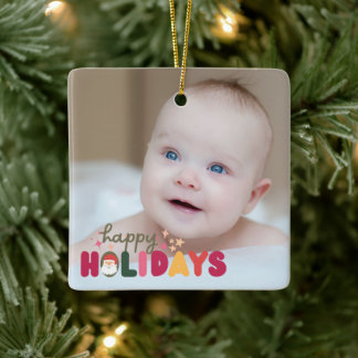 Kerst schattig kleurrijke moderne vakantie keramisch ornament