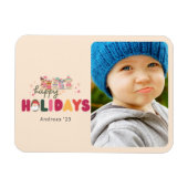 Kerst schattig kleurrijke moderne vakantie magneet (Horizontaal)
