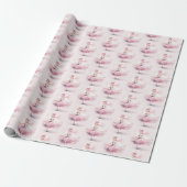 Kerst schattig notenkraker ballerina waterverf cadeaupapier (Uitgerold)