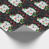 Kerst schattig polar beer welp, Santa beer welp Cadeaupapier (Hoek)