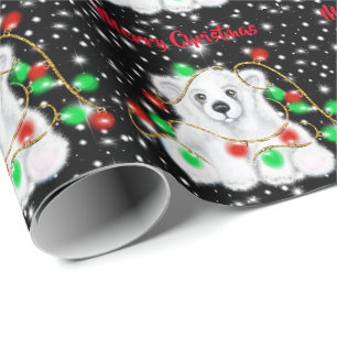 Kerst schattig polar beer welp, Santa beer welp Cadeaupapier