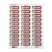 Kerst schattig polar beer welp, Santa beer welp Etiket (Full Sheet)