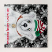 Kerst schattig polar beer welp, Santa beer welp Legpuzzel (Horizontaal)