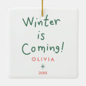 Kerst Schattige Keramisch Ornament (Achterkant)