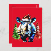 Kerst schattige puppy briefkaart (Voorkant / Achterkant)