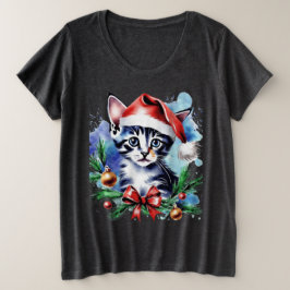 Kerst schattige puppy grote maat t-shirt