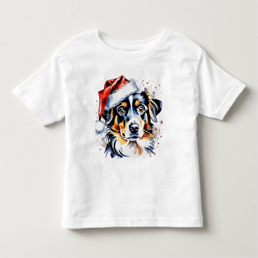 Kerst schattige puppy kinder shirts (Voorkant)