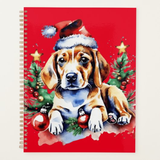 Kerst schattige puppy planner (Voorkant)