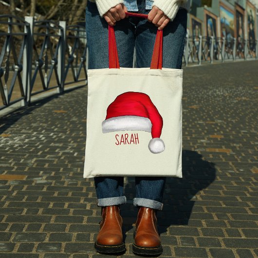Kerst Schattige Rode Sinterklaas Custom Tote Bag