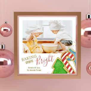 Kerst Schattige Vakantie Cookie Cutouts Whimsical Foto Afdruk