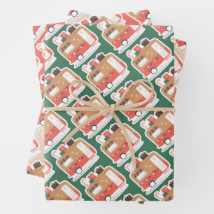 Kerst Schattige verhaal inpakpapier