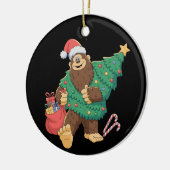 Kerst Schattigee Bigfoot Sasquatch Xmas Tree Light Keramisch Ornament (Links)