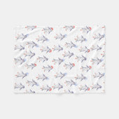 Kerst Schattigee dansende pinguïns Fleece Deken (Voorkant (Horizontaal))