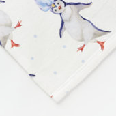 Kerst Schattigee dansende pinguïns Fleece Deken (Hoek)