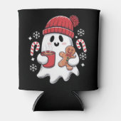 Kerst Schattigee Ghost Iced Coffee Retro Xmas Coff Blikjeskoeler (Voorkant)