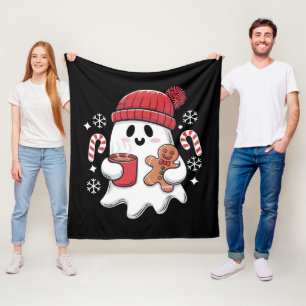 Kerst Schattigee Ghost Iced Coffee Retro Xmas Coff Fleece Deken