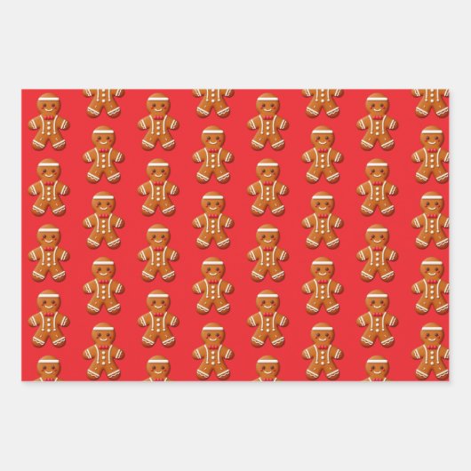 Kerst Schattigee peperkoek koekjes Inpakpapier Vel (Voorkant)