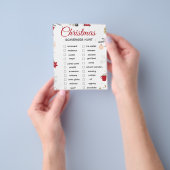 Kerst Schatzoek Checklist Kunst Flyer (Hand)