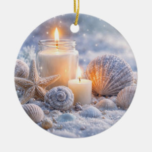 Kerst Schelpen Zeester Strand Kust Keramisch Ornament