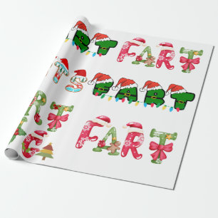 Kerst scheten scheten Humor Cadeaupapier