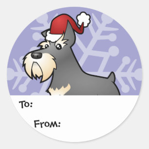 Kerst Schnauzer Gift Labels