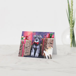 Kerst - Schnauzer - Gunner Feestdagen Kaart