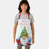 Kerst Schort Happy Gnome met Cadeaus (Insitu)