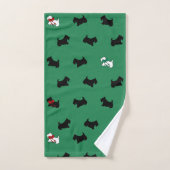 Kerst Schotse Terrier Badkamer Handdoek Set (Handdoek)