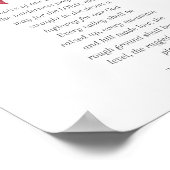 Kerst Schrift Kunst op Matte Poster (Hoek)