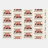 Kerst  Scottie Dogs Pattern Inpakpapier Vel (Voorkant 2)