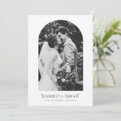 Kerst script boog vakantie bruiloft aankondiging (Staand voorkant)