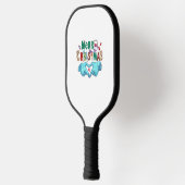 Kerst Scrub Vrolijk Kerstmis Kerstmis Stethoscoop Pickleball Paddle (Links)