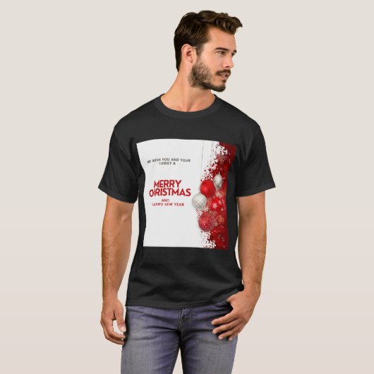 Kerst seizoen aangepaste mode tshirt (Voorkant volledig)