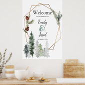 Kerst Seizoen Forest Wedding 2 Welkom Poster (Keuken)