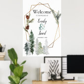Kerst Seizoen Forest Wedding 2 Welkom Poster (Thuiskantoor)