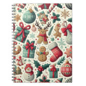 Kerst Seizoen Patroon Notitieboek (Voorkant)